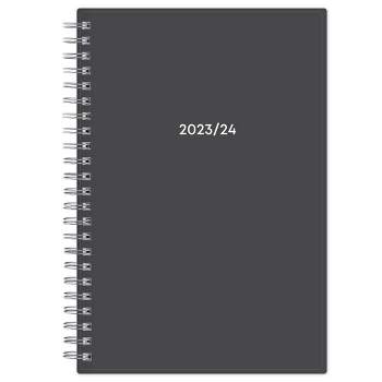 Blue Sky 2023-24 Spanish Academic Planner 5"x8" Weekly/Monthly Charcoal