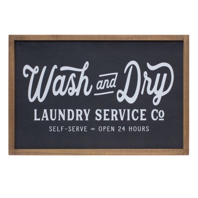 Melrose Wood Laundry Sign 18.25"L