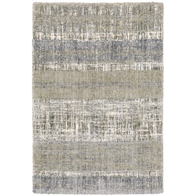 Oriental Weavers Aspen 530J9 Grey/ Ivory Indoor Area Rug - 3'10" x 5'5"