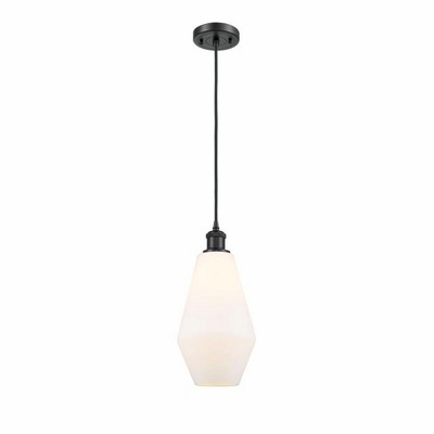 Cindyrella - 1 Light Cord Hung Mini Pendant In Industrial Style-14.5 Inches Tall and 7 Inches Wide