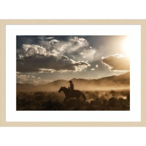 Amanti Art Cowboy By Day and Night I by PHBurchett Wood Framed Wall Art Print - 1 of 4