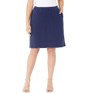 Catherines Women's Plus Size Suprema Skort - 1 of 4