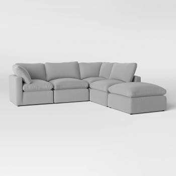 5pc Allandale Modular Sectional Sofa Set Gray - Project 62™