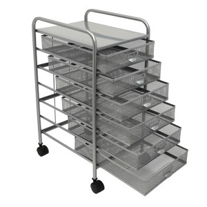 YIYIBYUS Rolling File Cabinet with 6 Drawers, Craft Cart Organizer with Wheels - 1 of 4