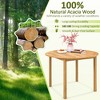 Tangkula 5 PCS Patio Dining Set Round Acacia Wood Table 4 Wicker Armchairs Outdoor Garden - 4 of 4
