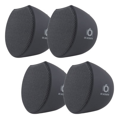 OC Acoustic Newport Plug-In Outlet Speaker with Bluetooth 5.1 and Built-in USB Type-A Charging Port - Set of 4 (Light Gray/White)