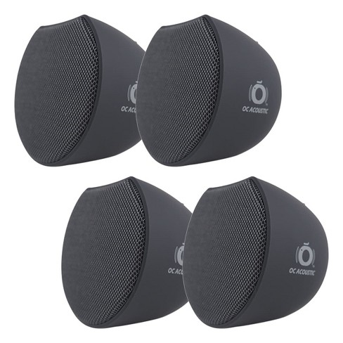 Oc Acoustic Newport Plug-in Outlet Speaker With Bluetooth 5.1 And Built-in  Usb Type-a Charging Port - Set Of 4 (charcoal/black) : Target