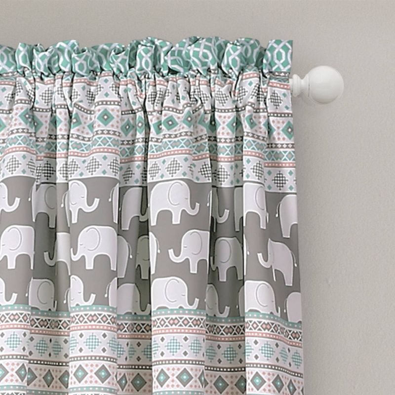 Elephant Striped Window Curtain Panels - Lush Décor, 3 of 12