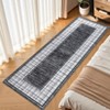 Modern Area Rug Ultra-Soft Throw Rugs Contemporary Plaid Accent Carpet Non-Shedding Bordered Floor Cover Foldable Thin Indoor Mat for Bedroom - 4 of 4