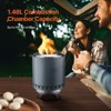 VEVOR Tabletop Fire Pit,6in Stainless Steel Tabletop Fireplace Indoor Outdoor, Rubbing Alcohol Burner Smores Maker,for Cylinder 1.96 lbs,Blue&Silver - 4 of 4