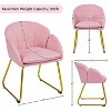 Yaheetech Velvet Armchair Accent Chair with Metal Legs for Living Room/Bedroom - 3 of 4