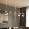 LNC Lucivagus Modern Luxury Unique Crystal Integrated LED Chandelier/Island Pendant Lights,Gold,1/5Light,4in/14.5in/35..8in - 2 of 4