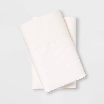 Standard 500 Thread Count Tri-Ease Solid Pillowcase Set Ivory - Threshold™