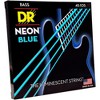 DR Strings Hi-Def NEON Blue Coated Medium 4-String (45-105) Bass Guitar Strings - 4 of 4