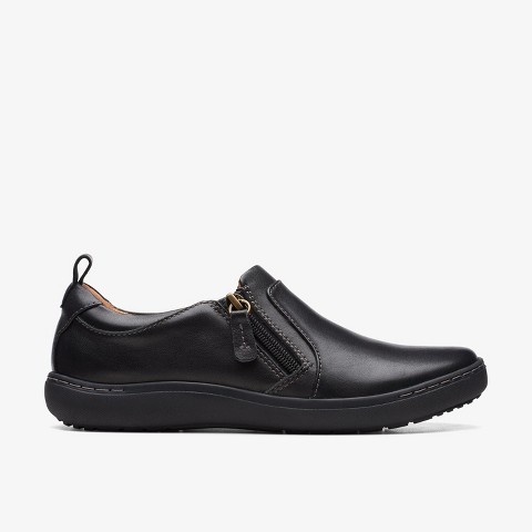 Женские кроссовки Clarks Womens Nalle Lilac Black Leather Sneakers 8 Medium