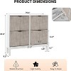 4-Tier Flip Drawer Shoe Storage Cabinet, Farmhouse Style Fluted Organizer with Metal Legs, Slim Freestanding Shoe Rack for Entryway, Hallway - 2 of 4