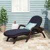 GDFStudio Ethan Outdoor Faux Wicker Adjustable Chaise Lounge with Cushion - 2 of 4