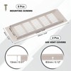 Unique Bargains Aluminum Alloy Cabinet Wardrobe Shoe Closet Rectangle Louvered Ventilation Grilles 2 Pcs - 2 of 4