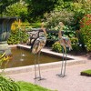 Costway 2-Piece Metal Crane/Flamingo Garden Statue Sculpture Set Outdoor Yard Lawn Decoration - 4 of 4