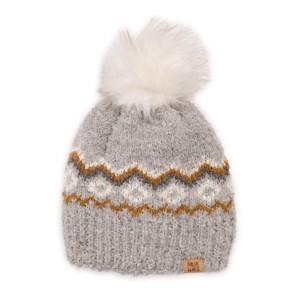 MUK LUKS Women's Boucle Patterned Hat, Med Grey Hther Combo, OS - 1 of 2