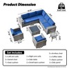 XIZZI Premium Outdoor Swivel Chair Sofa Set in 7 Colors, Modular Patio Seating with Swivel Chairs, Add-Ons Like Coffee Table and Fire Pit - 3 of 4