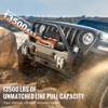 VEVOR Electric Winch, 13,500 lb, 12V DC Truck Winch with Φ3/8 in x 80 ft Synthetic Rope Aluminum Fairlead Wireless & Wired Remote Control - 3 of 4