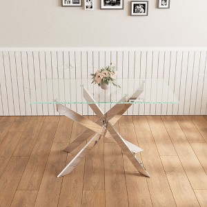 PAGED Round Dining Table Modern Kitchen Table with Metal Base, 33.5" Coffee Table for Dining Room, Living Room - 1 of 4