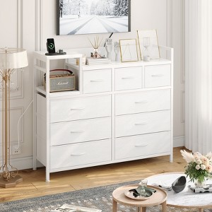 Dresser for Bedroom with 9 Drawer, TV Stand with Charging Station - 1 of 4