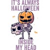 Women's Design By Humans It's Always Halloween Inside My Head Funny Cute Spooky By EduEly Racerback Tank Top - 2 of 3