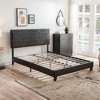 Queen Size Upholstered Platform Bed with Wood Slat Support - 2 of 4
