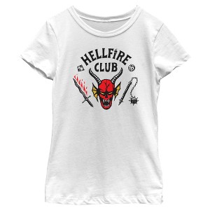 Girl's Stranger Things Welcome to the Hellfire Club T-Shirt - 1 of 4