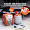 VEVOR Refrigerant Recovery Tank with Float Switch-30 lb.Capacity with ¼ to ½ Adaptor, Reusable Recovery Tank HVAC,with Trace Amount of N₂,Orange&Gray - 3 of 4