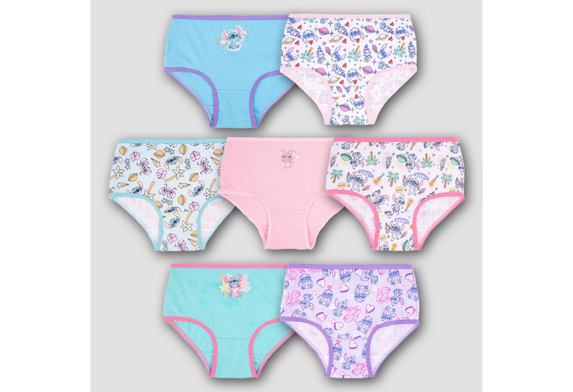 Toddler Girls' 7pk Lilo & Stitch Briefs