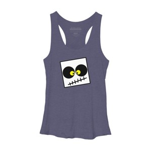 Women's Design By Humans Square Skull By LonaMisa Racerback Tank Top - 1 of 3