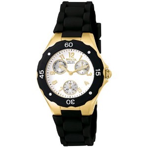 Invicta 18797 Women's Angel Quartz White Dial Black Silicone Strap Watch - 1 of 2