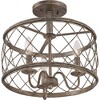 Quoizel Lighting Dury 3 - Light Semi-Flush Mount in  Century Silver Leaf - 4 of 4