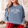 Simply Sage Market Embroidered New York Varsity Garment Dyed Sweatshirt - 3 of 4