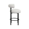 Meridian Furniture,Bordeaux Cream Boucle Fabric Stool, Set of 2 - 4 of 4