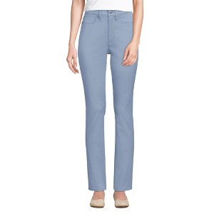 Lands' End Women's High Rise Slimming 5 Pocket Chino Slim Leg Pants - 1 of 4