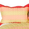Slickblue 3 PC Handmade Full/Queen Quilt Set, Reversible Vermicelli Quilted, Horizontal Stripes, 37 Color Options - 2 of 4