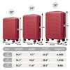 Lyngins 3-Piece Stylish Vertical Stripe Family Hardside Luggage Set – 20" Carry on Luggage, 24" & 28" Suitcases, Waterproof Anti-Scratch ABS Shell - 3 of 4