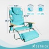 Ostrich Deluxe 3N1 Lightweight Lawn Beach Reclining Lounge Chair with Footrest, Outdoor Furniture for Patio, Balcony, Backyard, or Porch, Aqua - 2 of 4