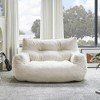 JOYRACER Oversized 2-Seater Bean Bag Chair for Adults, Giant Loveseat Sofa with Filler & Pocket, Couch for Gaming, Reading, and Living Room Use - 2 of 4