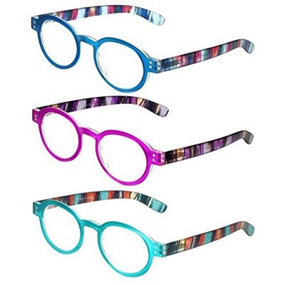 Calabria R255S Designer Reading Glasses in Multi-Color +3.00 127mm Frame/43mm Lens Width