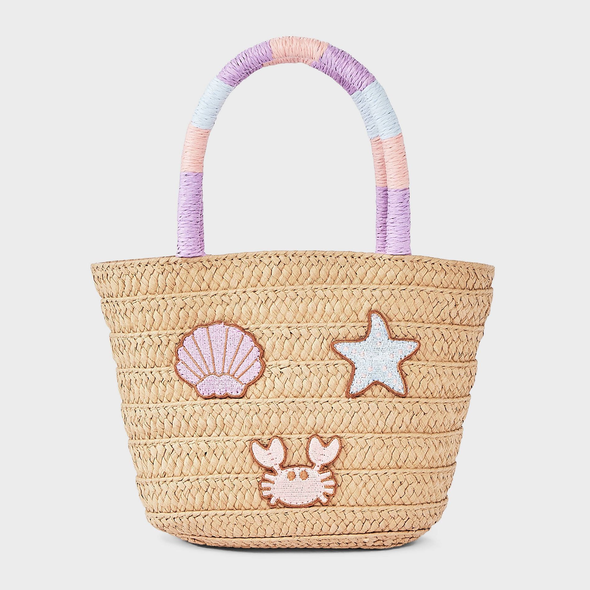 Toddler Girls' Shell Straw Tote Bag - Cat & Jack™ Tan