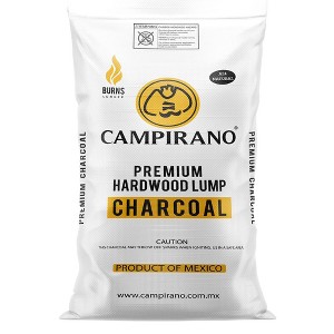 Campirano Premium All Natural Hardwood Bulk Black Lump Charcoal, Burns Longer and Hotter, Perfect for Smokers or Ceramic Grills, 40 Pound Bag - 1 of 4