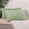 Unique Bargains Shaggy Plush Faux Fur Throw Patterned Pillow Covers 2 Pcs - 2 of 4