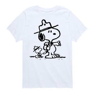 Boys' - Peanuts - Snoopy And Woodstock Scout Pals Short Sleeve Graphic T-Shirt - 1 of 4