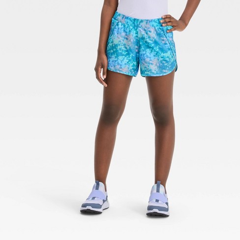 Girls' Run Shorts - All In Motion™ Aqua Green Xs : Target