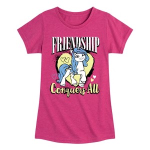 Girls' - My Little Pony - Friendship Conquers All Fitted Short Sleeve Graphic T-Shirt - 1 of 4
